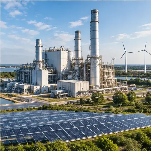 Planta de generación y energías renovables